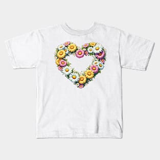 Heartfelt Blossoms Kids T-Shirt